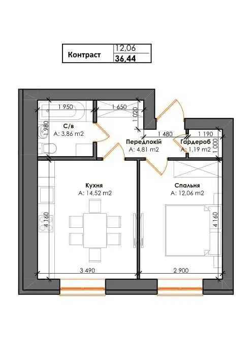 Фото Продаю 1 кімнатну квартиру, 31 кв. м, Інститутська вул.  Гатне, ціна: 45500 USD, код 5939