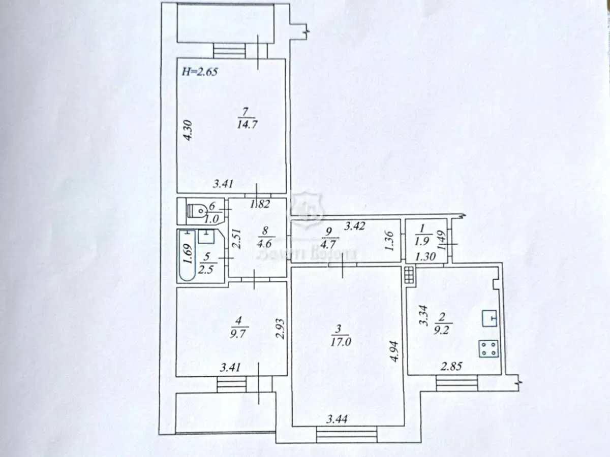 Фото Продаю 3-комнатную квартиру, 69.3 кв. м, Юности ул.  Чабани, цена: 65000 USD, код 6057
