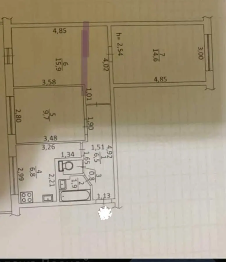 Фото Selling a 3-room apartment, 60 sq.m., Lisovyi Avenue  Kyiv, price: 45000 USD, code 6201