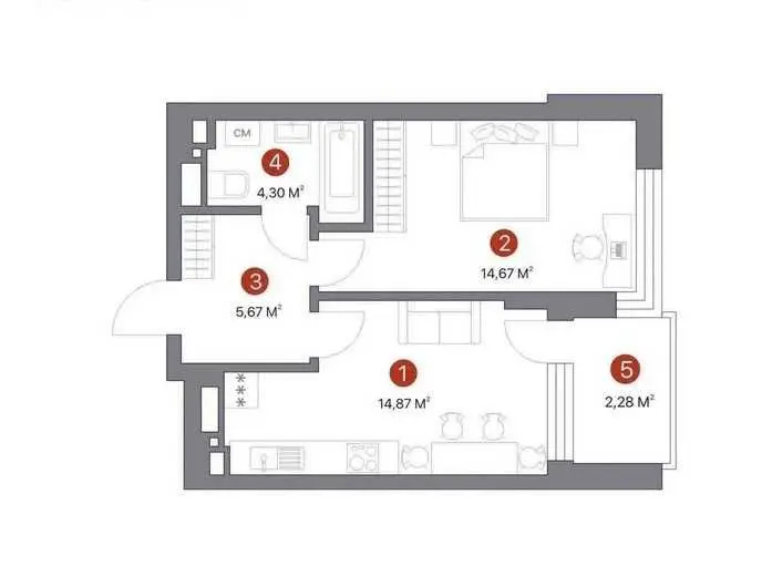 Фото Продаю 1-комнатную квартиру, 47 кв. м, Александра Олеся ул.  Киев, цена: 72000 USD, код 6238