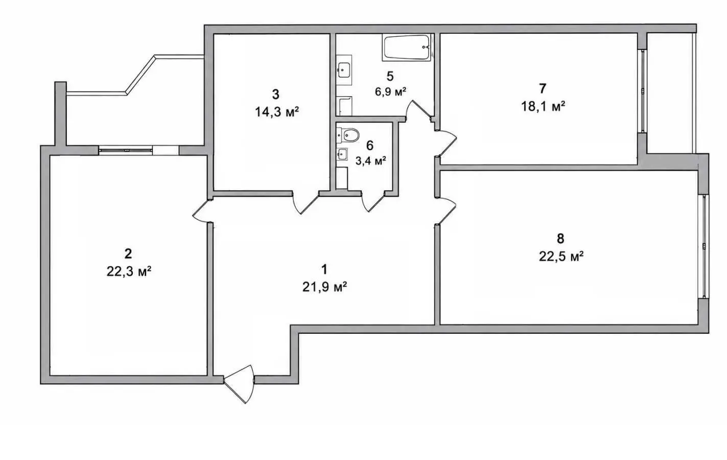 Фото Продаю 3-комнатную квартиру, 115.5 кв. м, Прилужная ул. 4/15 Киев, цена: 155000 USD, код 6239