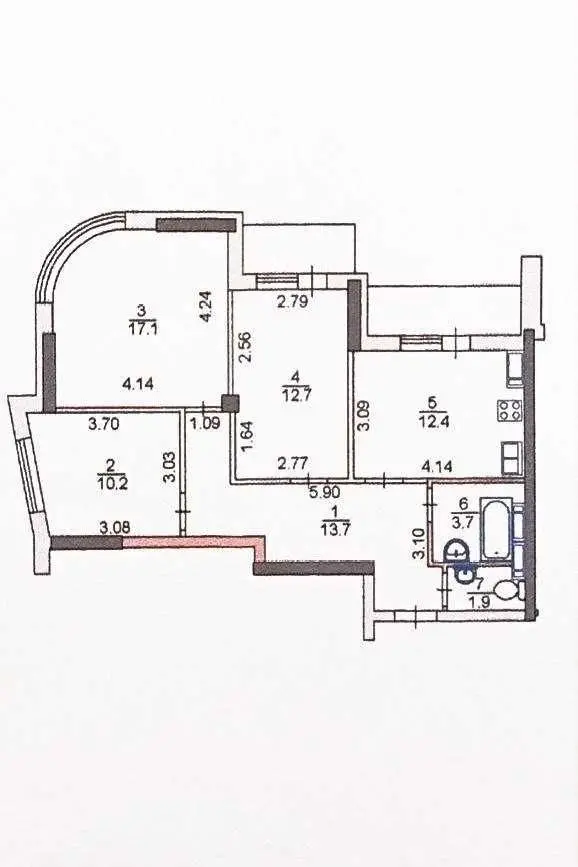 Фото Selling a 3-room apartment, 74.9 sq.m., Kakhovska Street 62 Kyiv, price: 115000 USD, code 6356