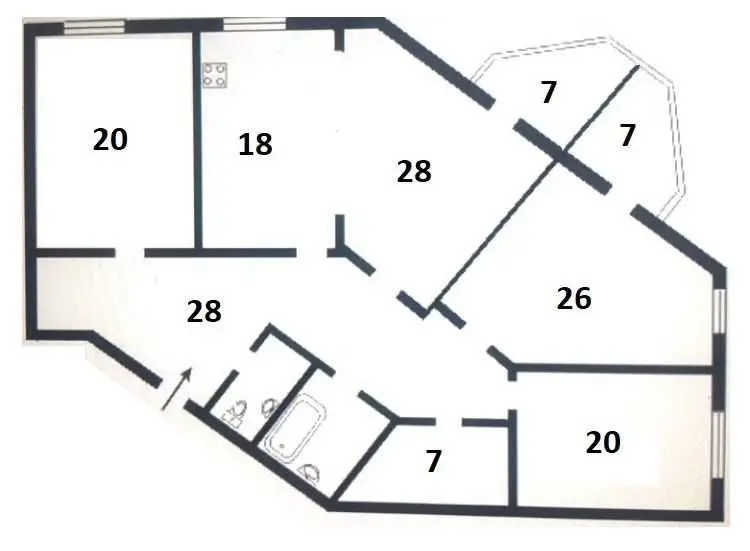 Фото Selling a 4-room apartment, 160.2 sq.m., Raisy Okipnoi Street 4 Kyiv, price: 189500 USD, code 6435