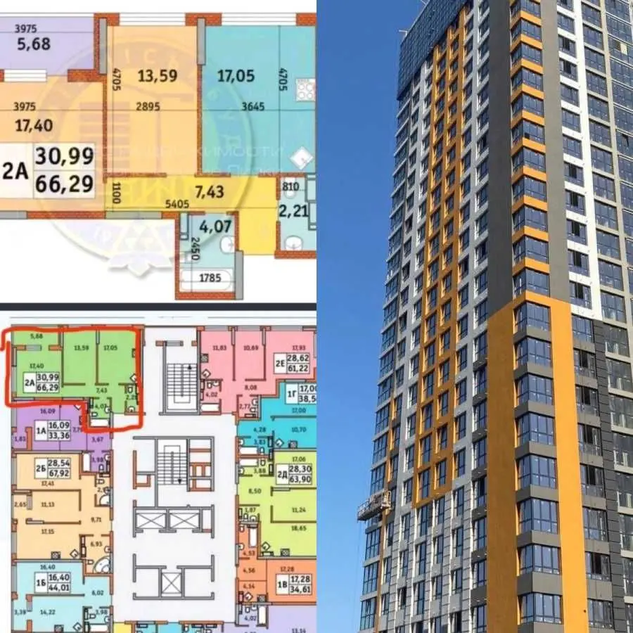 Фото Selling a 2-room apartment, 66 sq.m., Prychalna Street  Kyiv, price: 60000 USD, code 6498