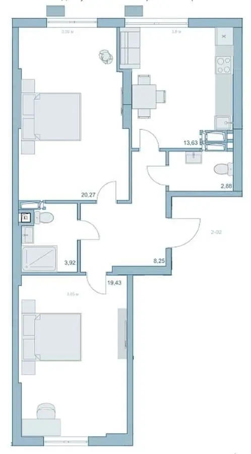 Фото Selling a 2-room apartment, 69 sq.m., Stepana Rudanskoho Street 9а Kyiv, price: 55000 USD, code 6548