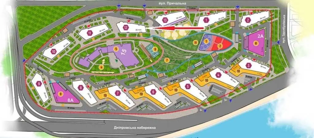 Фото Selling a 1-room apartment, 55.4 sq.m., Prychalna Street  Kyiv, price: 94000 USD, code 6581