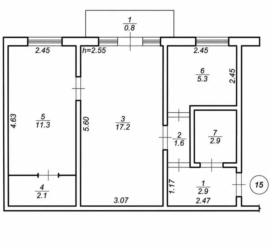 Фото Selling a 2-room apartment, 44 sq.m., Vasylkiv, price: 32000 USD, code 6601