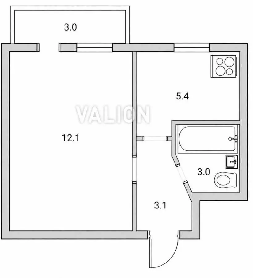 Фото Продаю 1 кімнатну квартиру, 26.6 кв. м, Євгена Харченка вул. 17 Київ, ціна: 36000 USD, код 6700