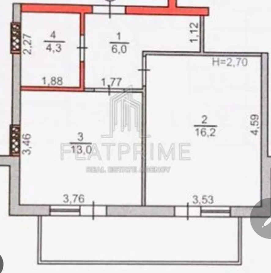 Фото Selling a 1-room apartment, 43 sq.m., Metrolohichna Street 56А Kyiv, price: 95000 USD, code 6709