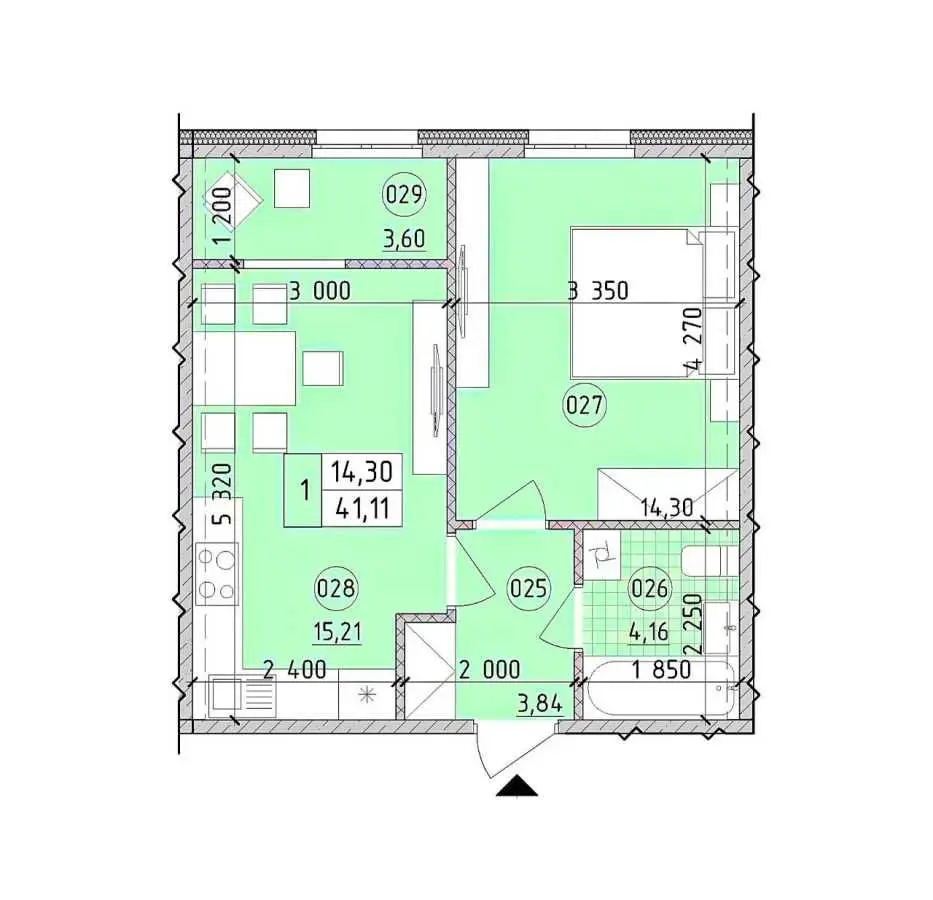 Фото Продаю 1 кімнатну квартиру, 42 кв. м, Михайла Максимовича вул. (Онуфрія Трутенка)  Київ, ціна: 72000 USD, код 6735