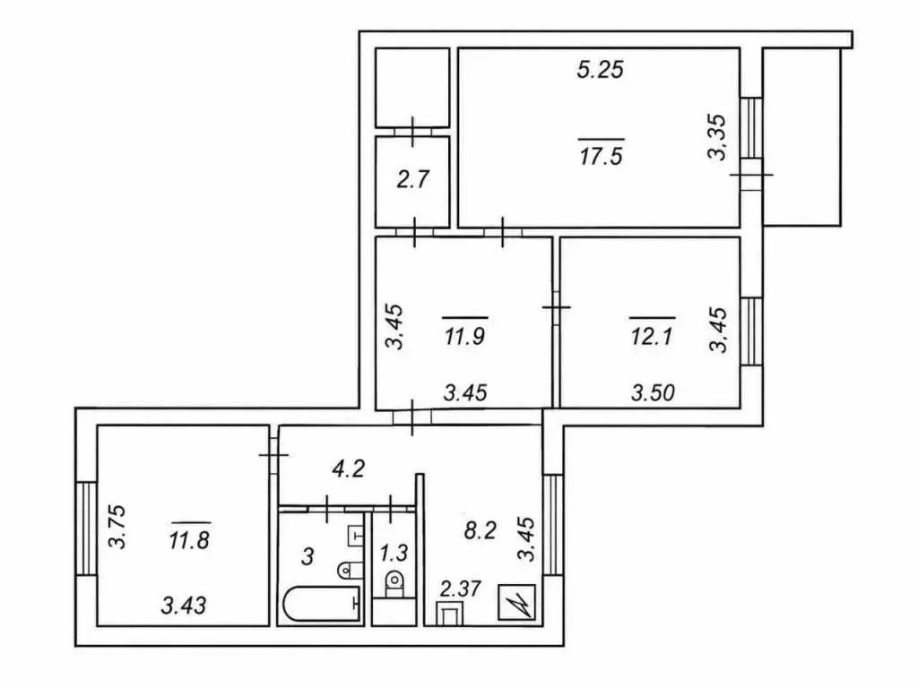 Фото Продаю 3 кімнатну квартиру, 74.6 кв. м, Петра Григоренка просп. 36 Київ, ціна: 81000 USD, код 6797