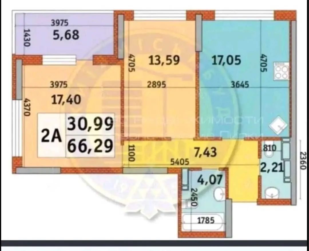 Фото Selling a 2-room apartment, 66 sq.m., Prychalna Street  Kyiv, price: 60000 USD, code 6821