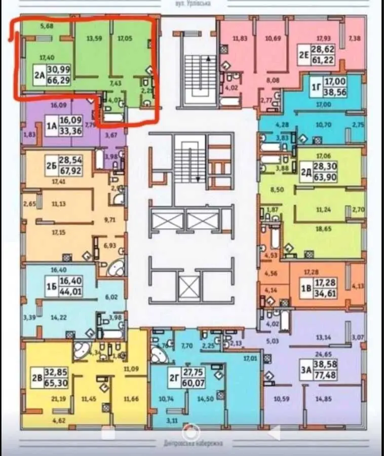Фото Selling a 2-room apartment, 66 sq.m., Prychalna Street  Kyiv, price: 60000 USD, code 6821