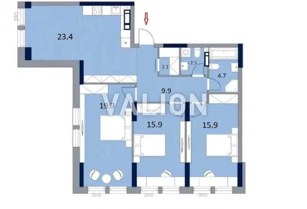 Фото Selling a 3-room apartment, 94 sq.m., Knyazya Romana Mstyslavychya Street (Henerala Zhmachenka Street) 28 Kyiv, price: 150000 USD, code 6910