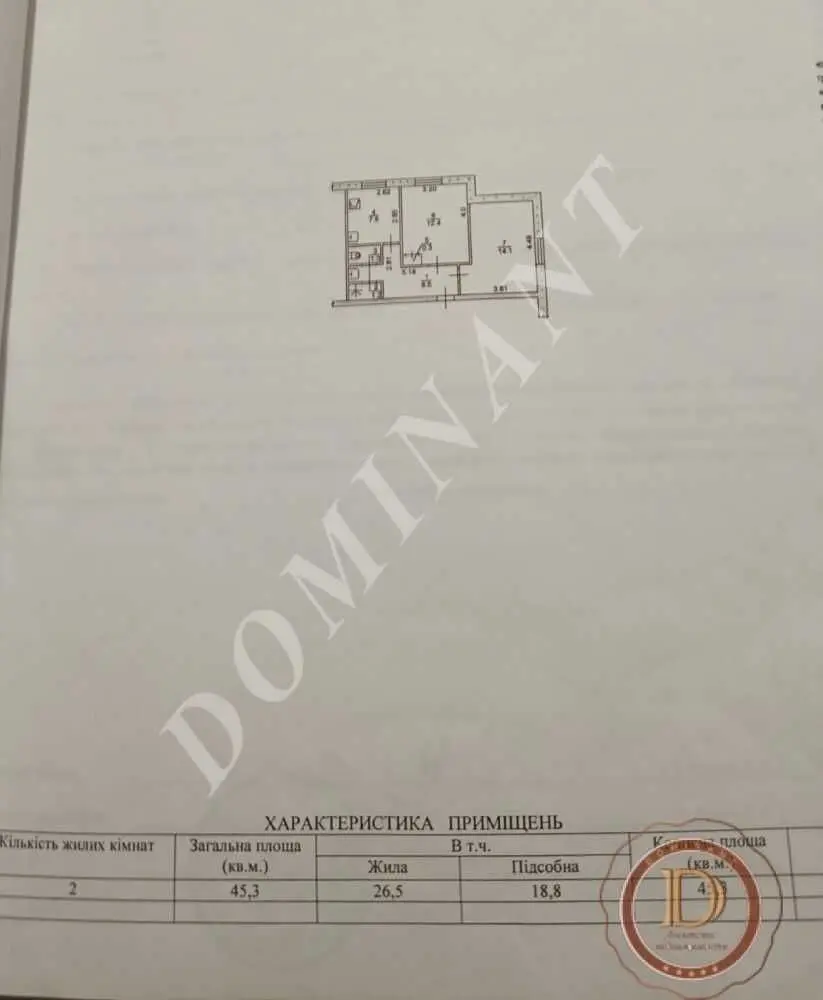 Фото Продаю 2 кімнатну квартиру, 45 кв. м, Історична вул. 45 Запоріжжя, ціна: 22000 USD, код 6936