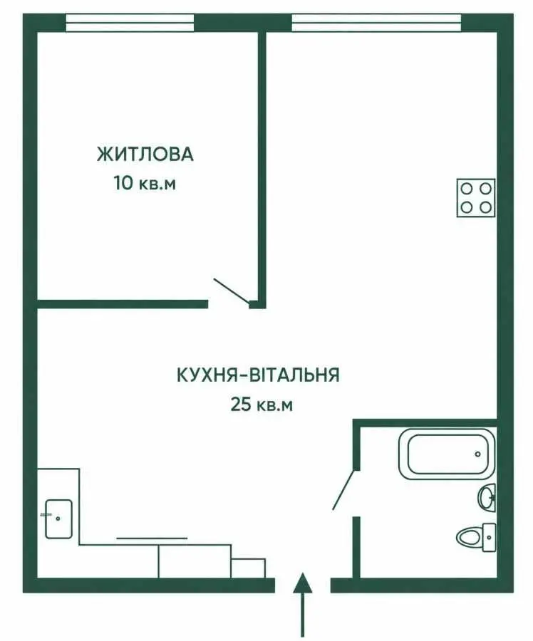 Фото Снять 1-комнатную квартиру, Юнатская ул.  Киев в долгосрочную аренду, цена: 26000 UAH, код 7072