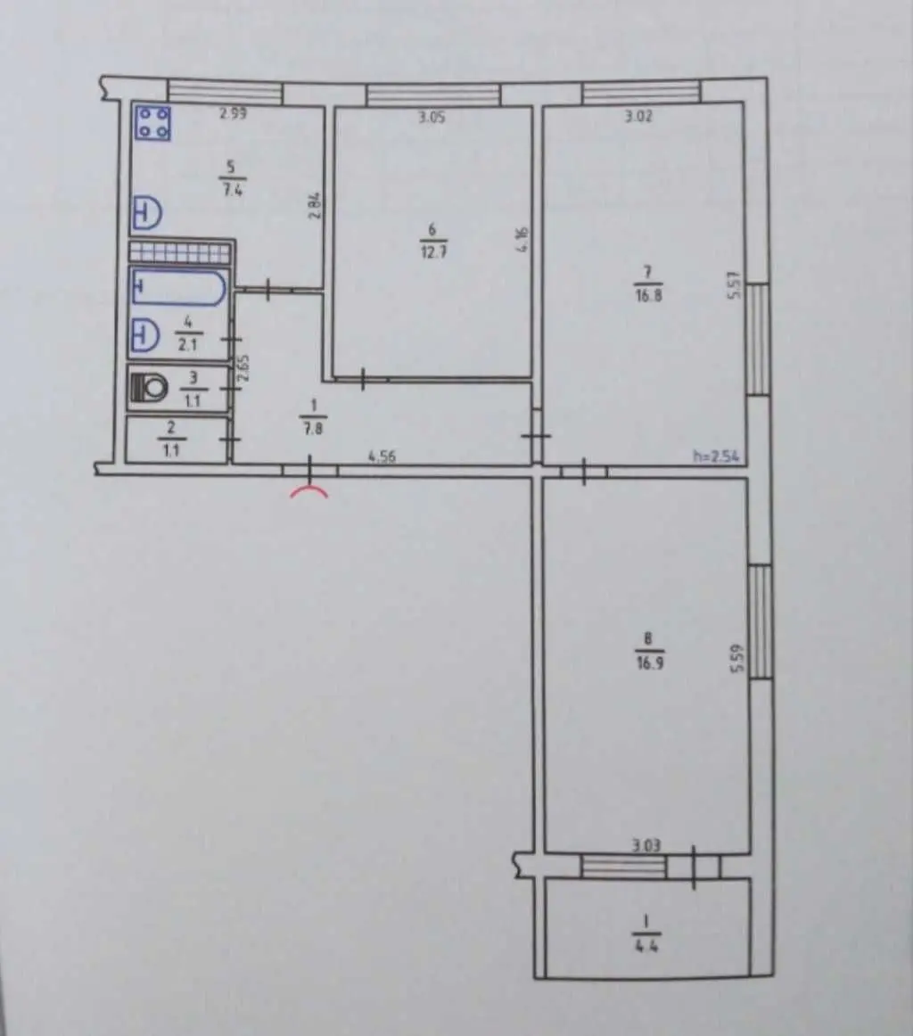 Фото Продаю 3-комнатную квартиру, 72 кв. м, Академика Булаховского ул. 34а Киев, цена: 67900 USD, код 7256