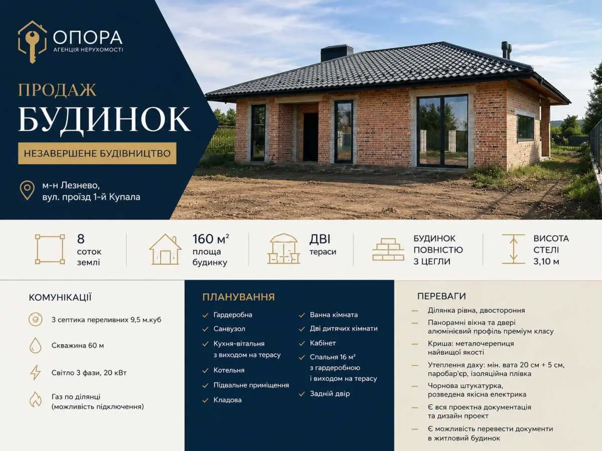 Фото Selling a house, 160 sq.m., 2-i Kupaila proyizd  Khmelnytskyi, price: 165000 USD, code 7292