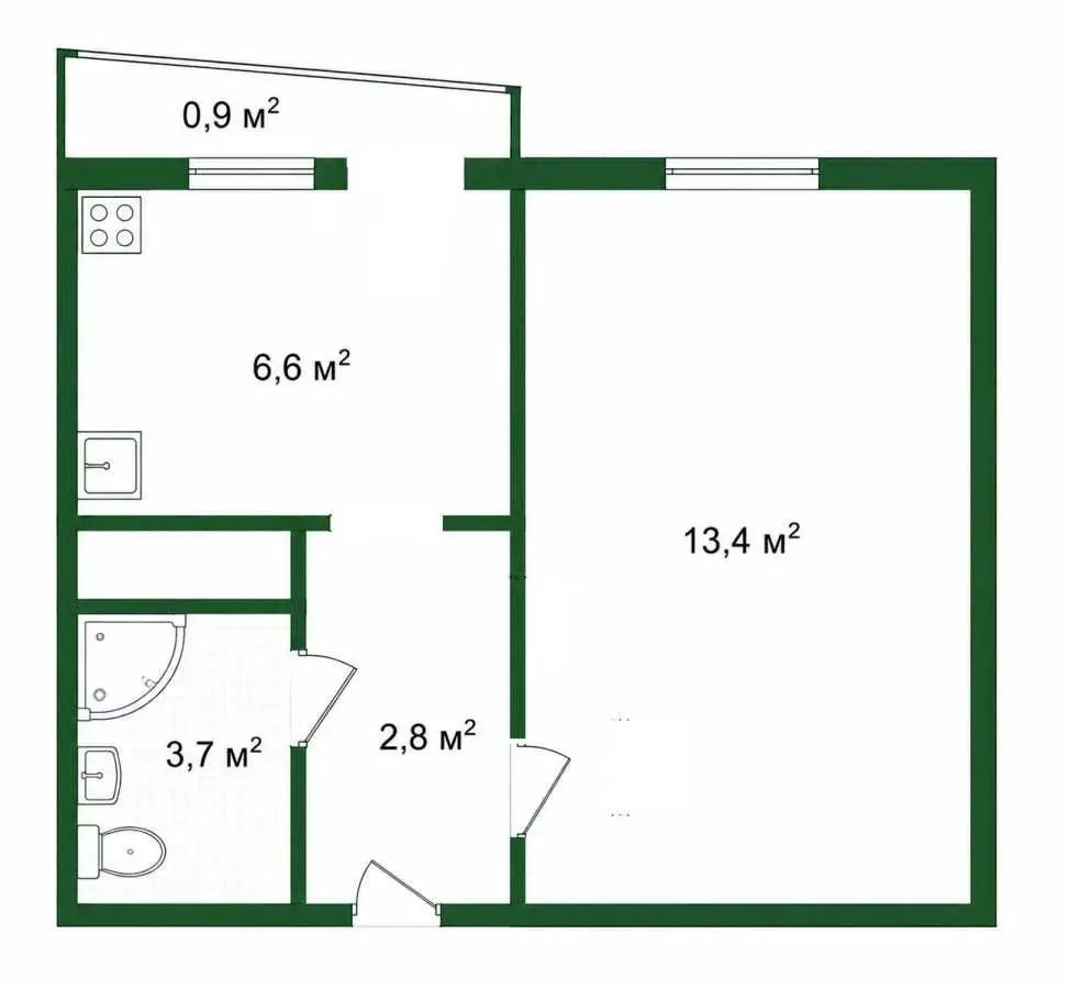 Фото Продаю 1 кімнатну квартиру, 27.2 кв. м, Декабристів вул. 5б Київ, ціна: 45000 USD, код 7339