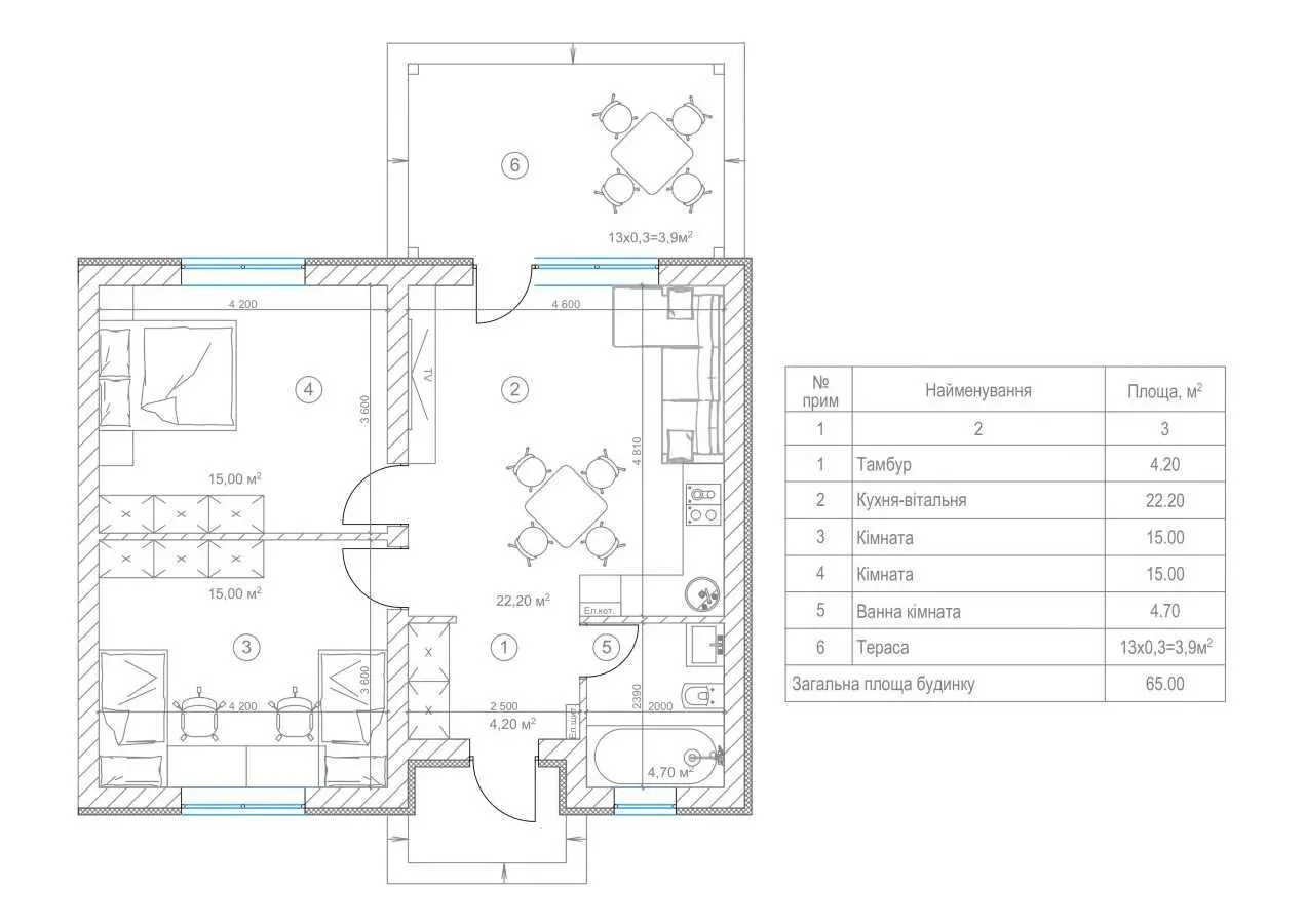 Фото Продаю будинок, 65 кв. м, Щасливе, ціна: 84500 USD, код 7395