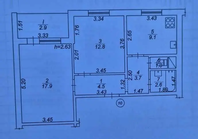 Фото Продаю 2 кімнатну квартиру, 54 кв. м, Васильків, ціна: 50000 USD, код 7463