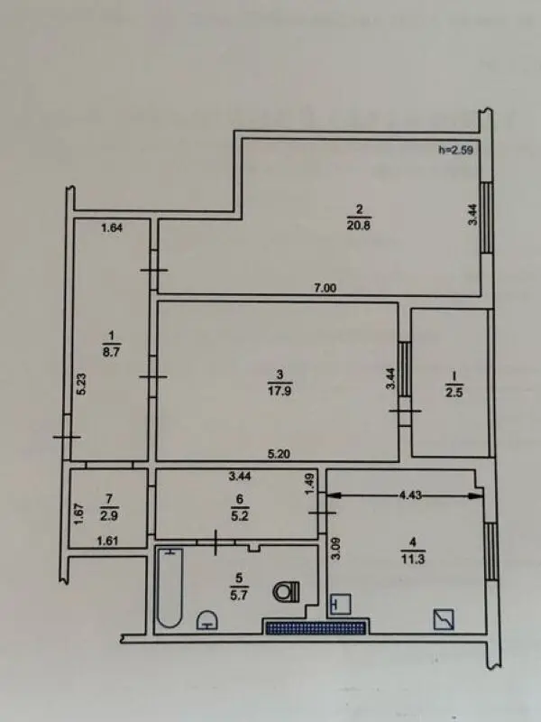 Фото Selling a 2-room apartment, 75 sq.m., Mykoly Zakrevskoho Street (Myloslavska Street)  Kyiv, price: 87000 $, code 7504
