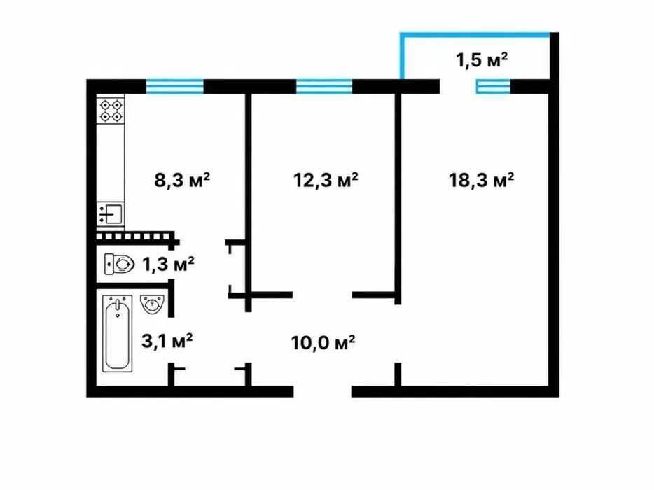 Фото Продаю 2 кімнатну квартиру, 55 кв. м, Драгоманова вул. 23а Київ, ціна: 60000 $, код 7544