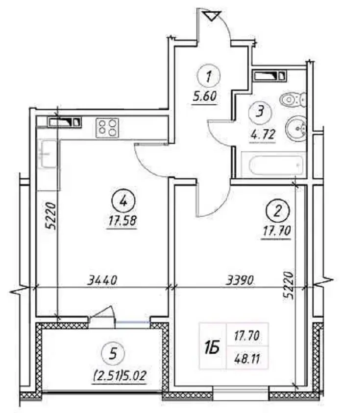 Фото Selling a 1-room apartment, 49 sq.m., Revutskoho Street 54 Kyiv, price: 72000 $, code 7563