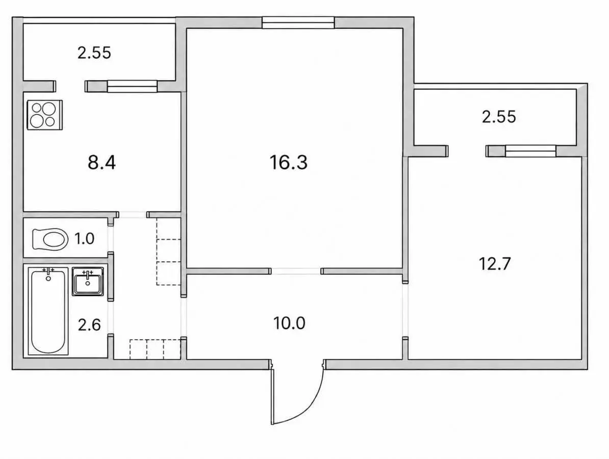 Фото Продаю 2 кімнатну квартиру, 50.7 кв. м, Володимира Висоцького бульв. 4 Київ, ціна: 54000 USD, код 7593