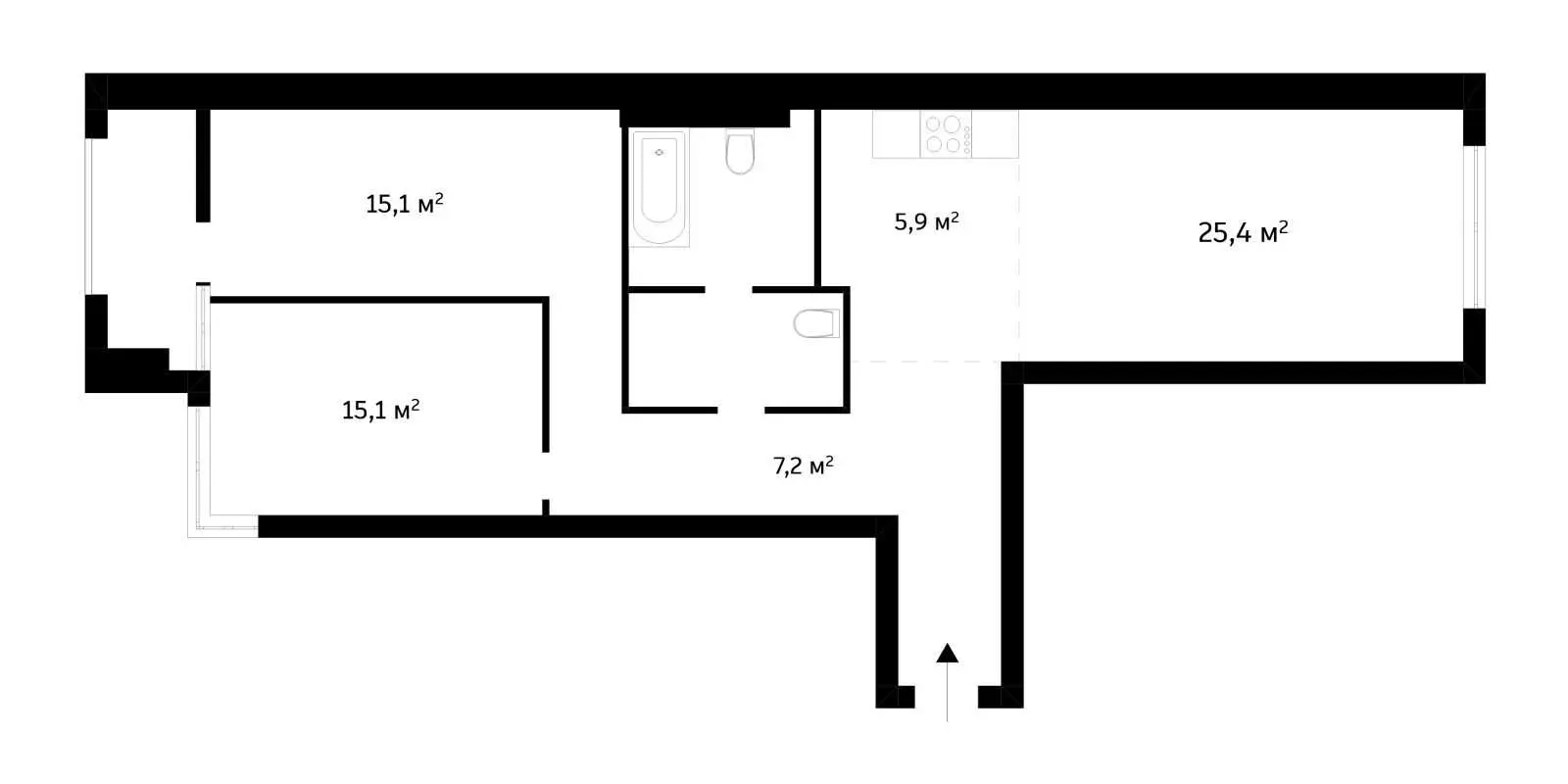 Фото Продаю 2 кімнатну квартиру, 82 кв. м, Перемоги просп.  Київ, ціна: 175000 USD, код 7694