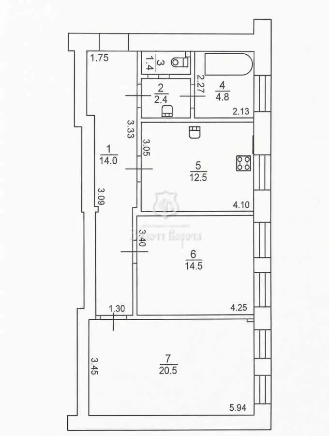 Фото Продаю 2-комнатную квартиру, 71 кв. м, Инженерный пер. 4 Киев, цена: 200000 USD, код 7710