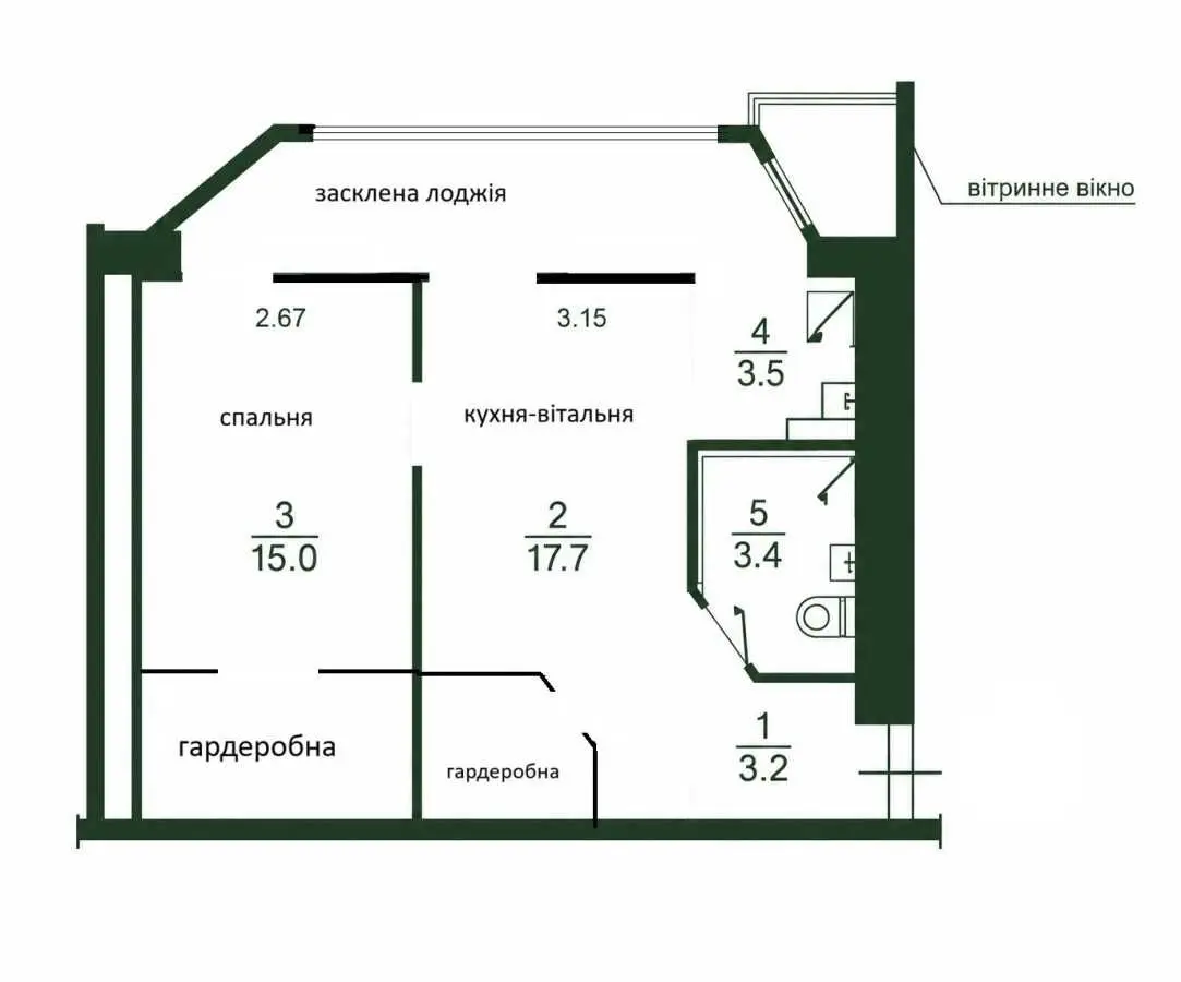 Фото Selling a 2-room apartment, 45 sq.m., Bulvarno-Kudriavska Street (Vorovskoho Street) 39/11 Kyiv, price: 115000 USD, code 7729