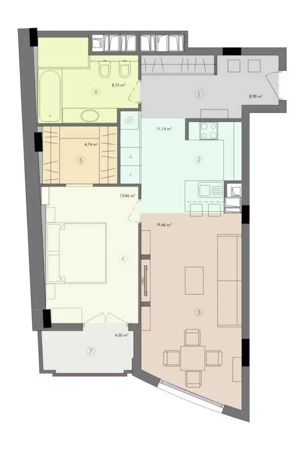Фото Rent a 2-room apartment, Holosiivskyi Avenue (40-richchia Zhovtnia Avenue) 60 Kyiv for long-term rent, price: 1000 USD, code 7818