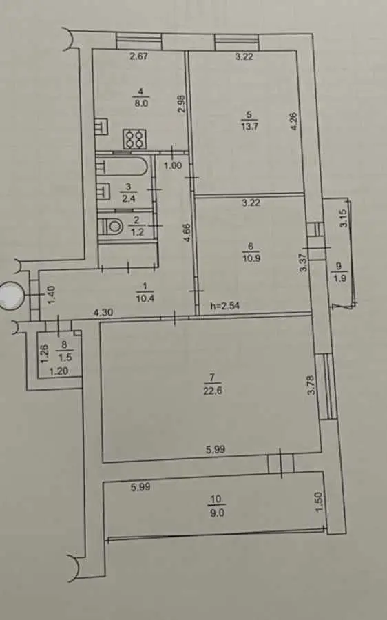 Фото Продаю 3 кімнатну квартиру, 82 кв. м, Лабораторний пров. 4 Київ, ціна: 110000 USD, код 7842