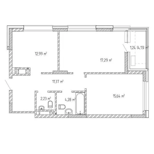 Фото Selling a 2-room apartment, 67 sq.m., Viacheslava Chornovola Street  Brovary, price: 85000 USD, code 7844