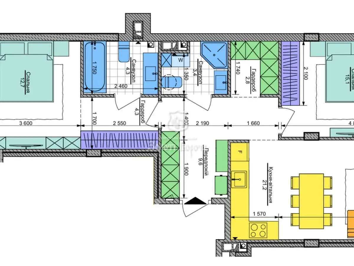 Фото Selling a 2-room apartment, 75.8 sq.m., Brativ Chuchupakiv street (Smolna Street)  Kyiv, price: 177000 USD, code 7862