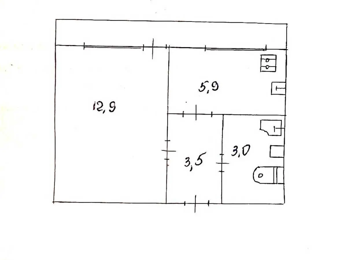 Фото Продаю 1 кімнатну квартиру, 28.2 кв. м, Космонавта Волкова вул. 18 Київ, ціна: 32000 USD, код 7948