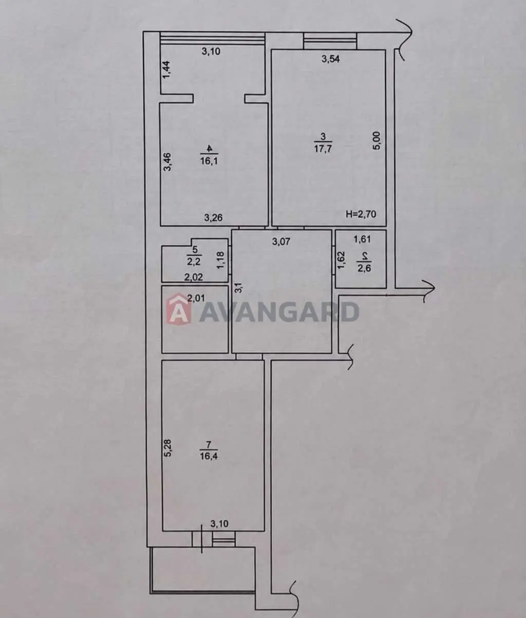 Фото Продаю 2 кімнатну квартиру, 73.2 кв. м, Крюківщина, ціна: 2821395 UAH, код 8016