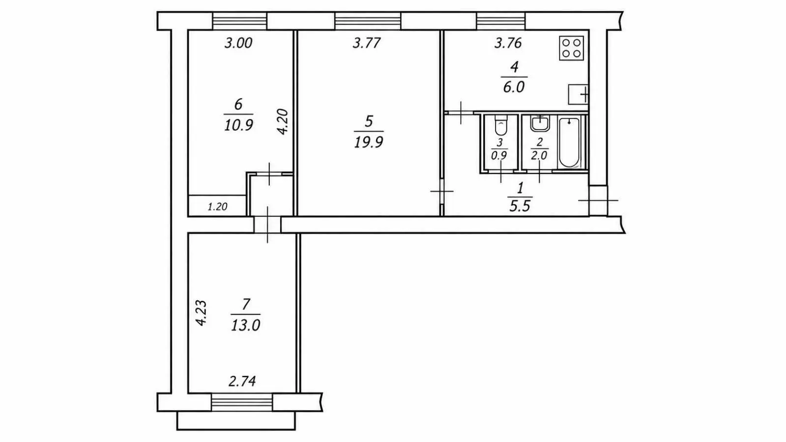 Фото Selling a 3-room apartment, 60 sq.m., Kyrylivska Street (Frunze Street) 122/1 Kyiv, price: 68000 USD, code 8021