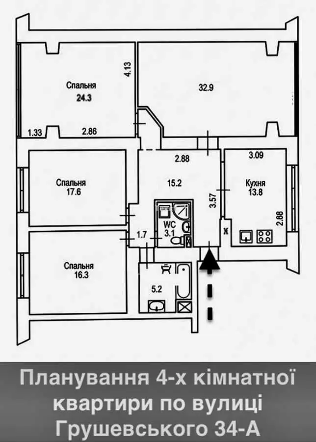 Фото Продаю 4 кімнатну квартиру, 130 кв. м, Михайла Грушевського вул.  Київ, ціна: 265000 USD, код 8057