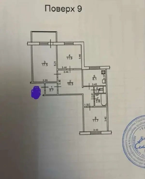 Фото Selling a 3-room apartment, 76 sq.m., Sribnokilska Street 16 Kyiv, price: 82000 UAH, code 8152