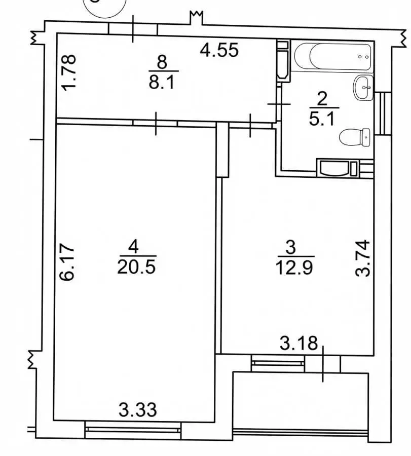 Фото Продаю 1 кімнатну квартиру, 50.1 кв. м, Юрія Іллєнка вул. (Мельникова) 51б Київ, ціна: 89500 USD, код 8320