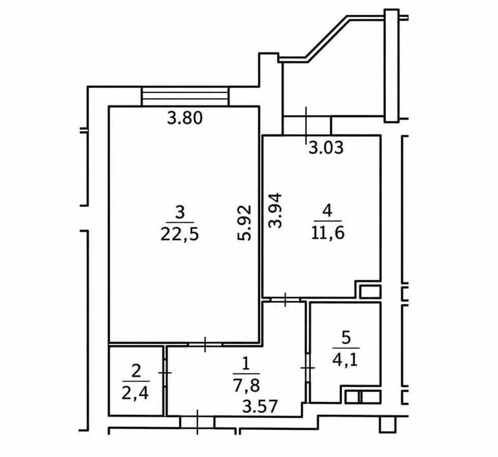 Фото Selling a 1-room apartment, 51.1 sq.m., Boryspilska Street  Kyiv, price: 57500 USD, code 8472