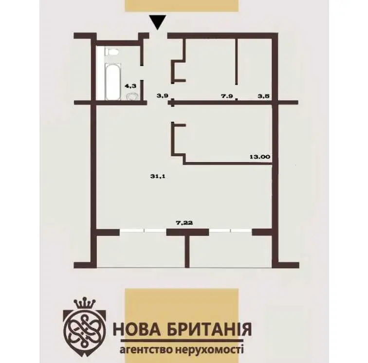 Фото Selling a 1-room apartment, 68 sq.m., Mykhaila Maksymovycha Street (Onufriia Trutenka Street) 28 Kyiv, price: 116500 USD, code 8585