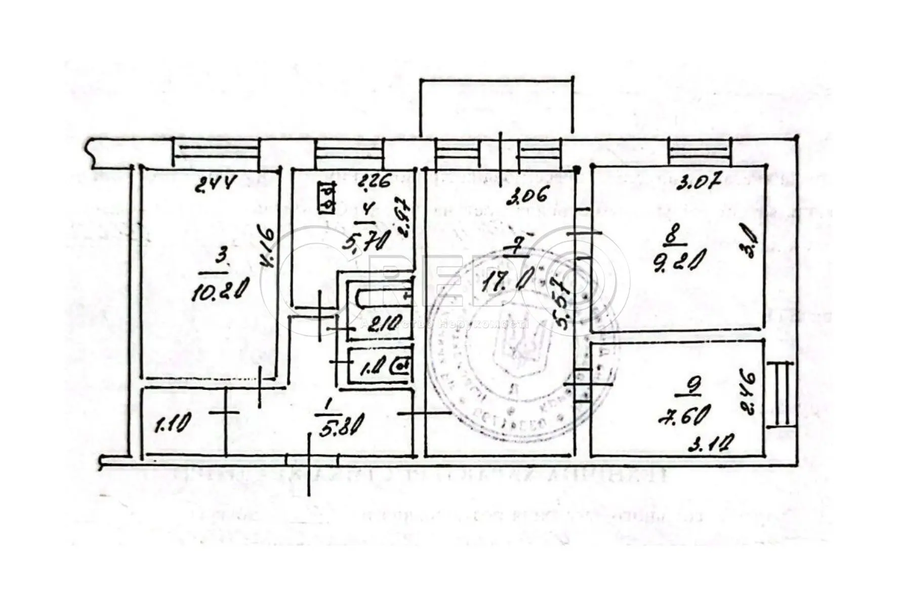 Фото Selling a 4-room apartment, 60.5 sq.m., Myru Avenue 48 Kryvyi Rih, price: 22500 $, code 8614