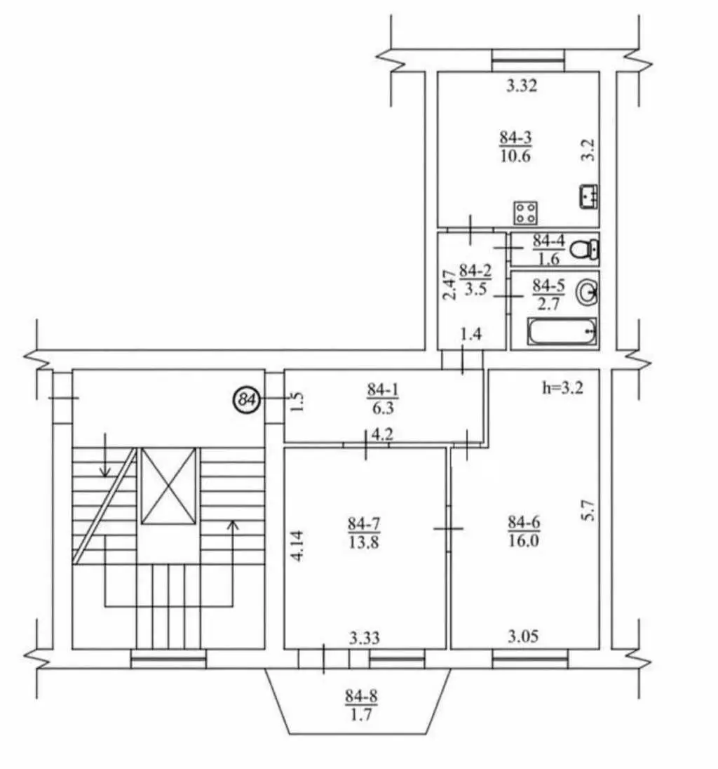 Фото Продаю 2-комнатную квартиру, 56.2 кв. м, Деревлянская ул. (Якира) 12/42 Киев, цена: 63000 USD, код 8751