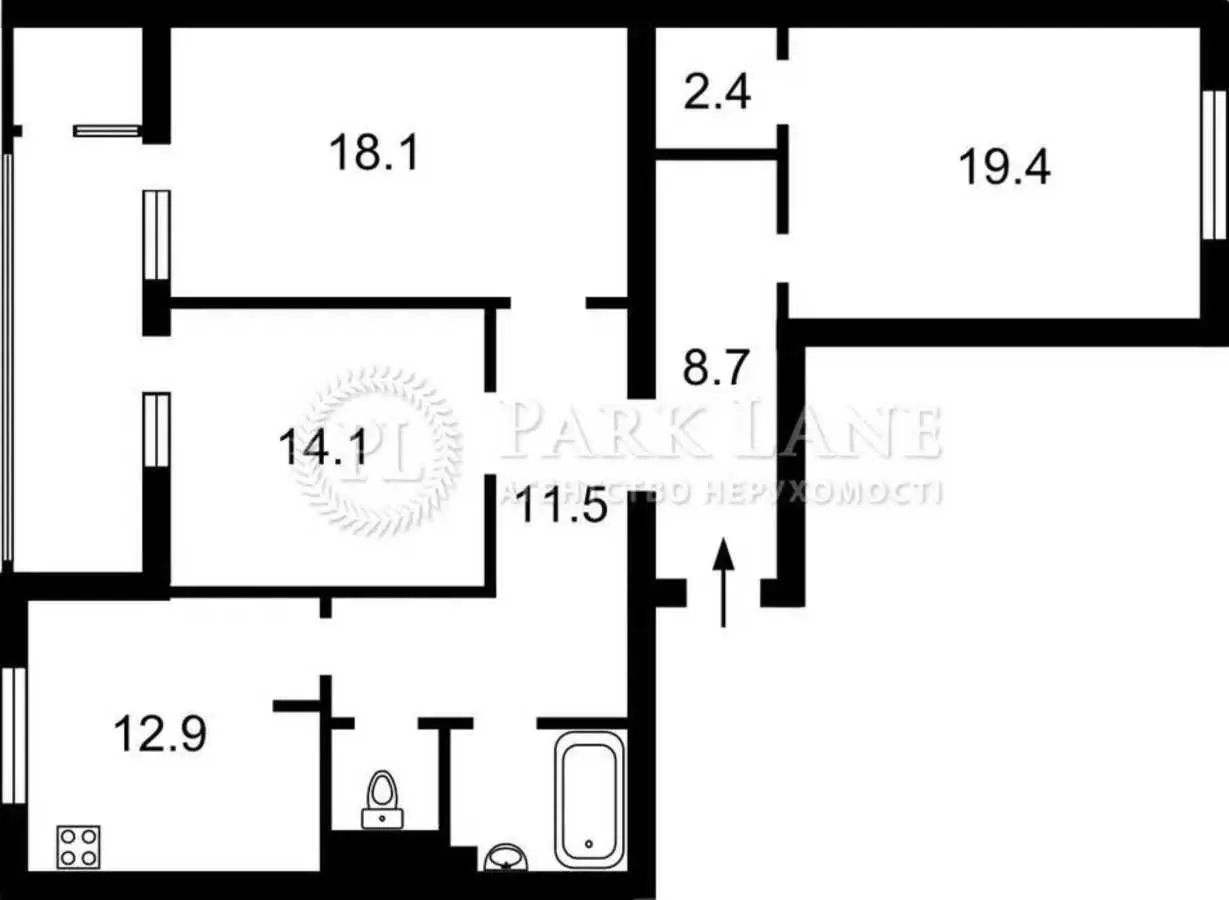 Фото Selling a 3-room apartment, 100 sq.m., Harmatna Street 38а Kyiv, price: 185000 USD, code 8870