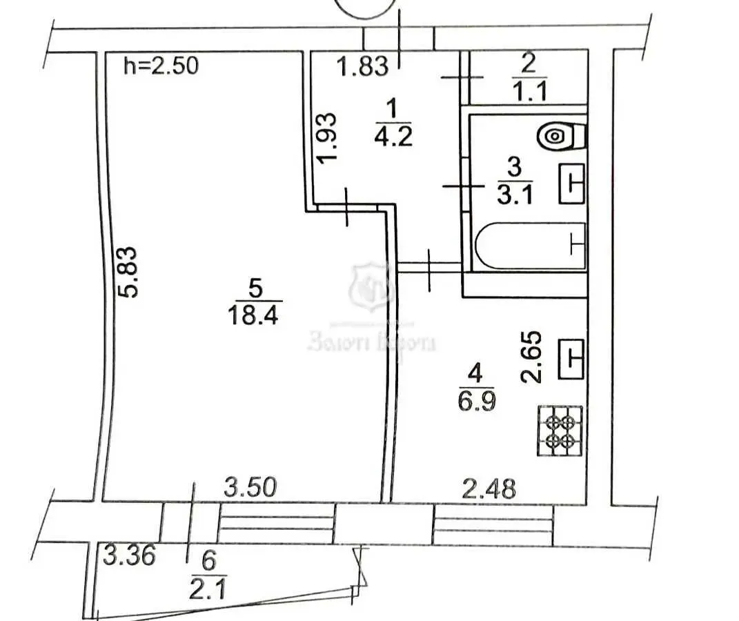 Фото Продаю 1-комнатную квартиру, 35.8 кв. м, Лукьяновская ул. 11 Киев, цена: 43000 USD, код 8944