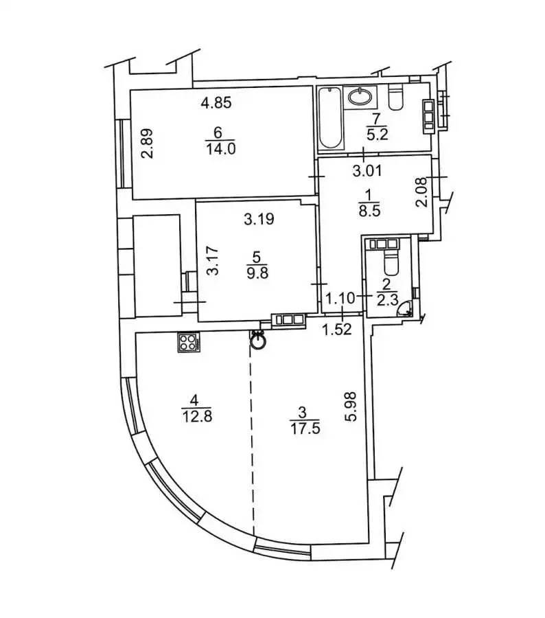Фото Selling a 3-room apartment, 71.8 sq.m., Teremkivska Street 4а Kyiv, price: 264500 USD, code 8952