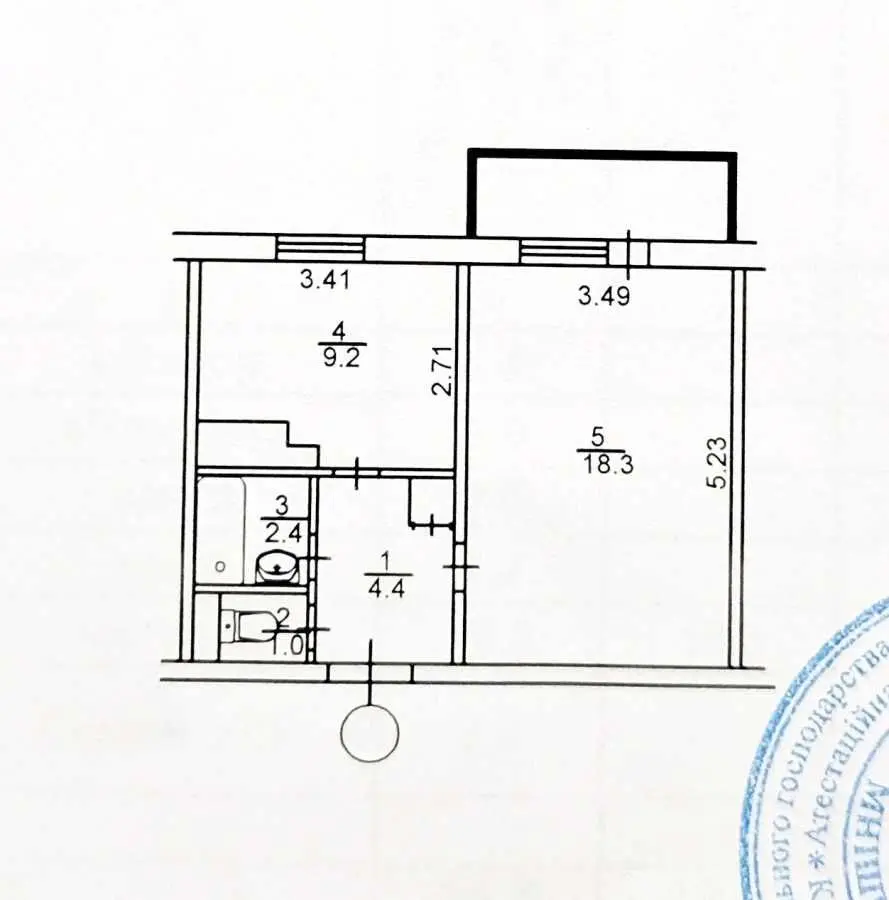 Фото Продаю 1 кімнатну квартиру, 38.6 кв. м, Василя Порика просп.  Київ, ціна: 49000 USD, код 9231